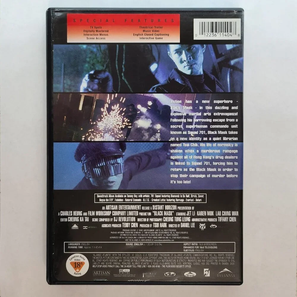 Jet Li Black Mask DVD - Picture 3 of 5